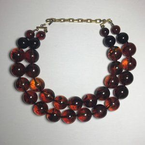 Amber 2-strand choker